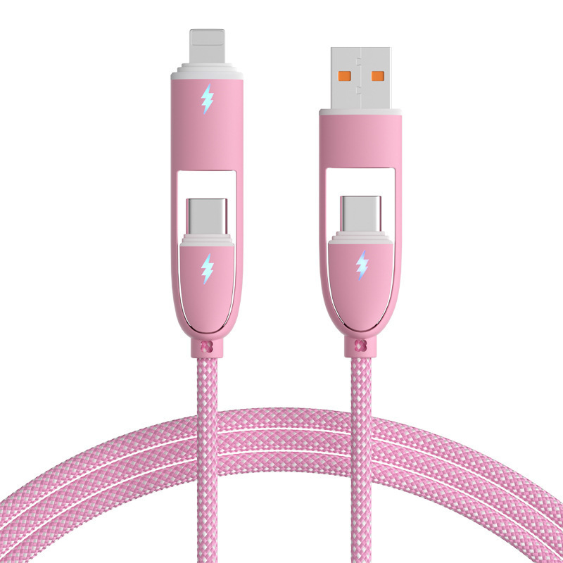 液体シリカゲル急速充電四合一データ線純色100Wはアップル15携帯電話充電線源工場を適用する|undefined