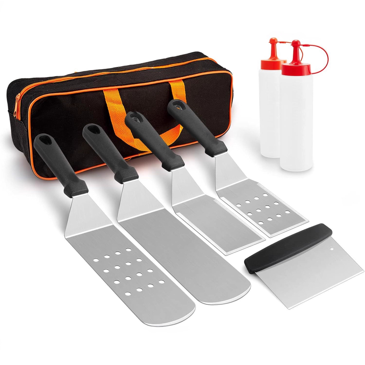 Fábrica de acero inoxidable herramientas de barbacoa set de pala de barbacoa pala de hierro herramientas de barbacoa combinación de barbacoa