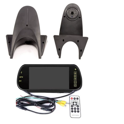 image camera, Vehicle camera - high-brake-light-camera-7-inch-rearview-mirror-display