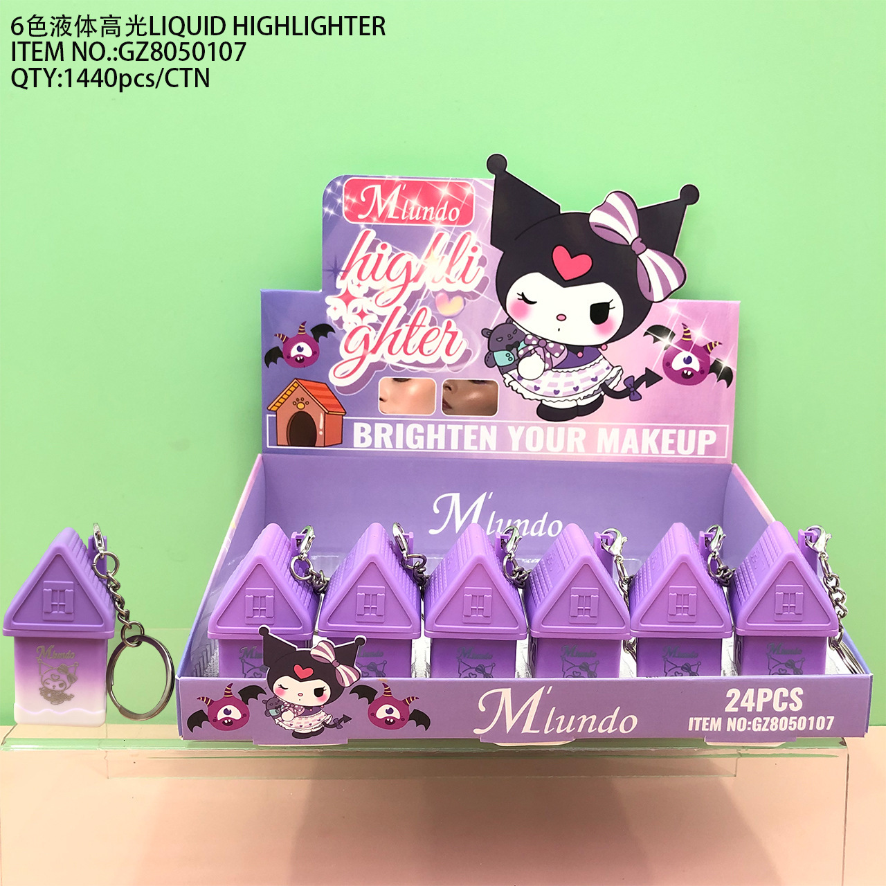 Nuevo Mlundo seis colores de alto brillo concelador blush sequinilla decolor óleo labial invisible barra de concelador maquillaje al por mayor