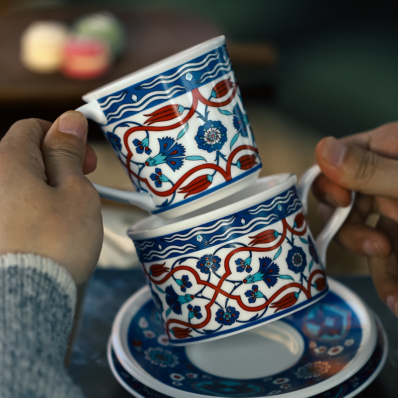 Nordische Keramik-Kaffeetasse, hohe ästhetische Wirkung, geeignet für Nachmittagstee, hochwertige Latte Art, luxuriöser und eleganter Becher_voghion.com