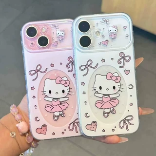 芭蕾舞猫咪手机壳适用苹果17/16PRO小众防摔iPhone15/14P简约