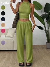 L 66051 Wave Neckline Vest Set ˮ���˱������b �羳�W��
