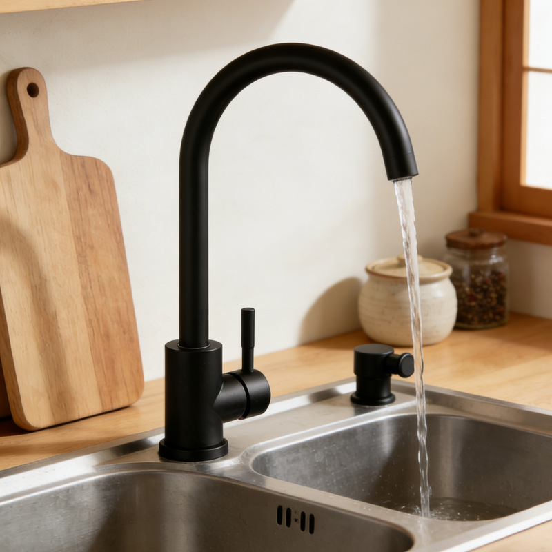 Grifo Mezclador de Cocina 2 en 1 de Acero Inoxidable 304 Antisalpicaduras para Fregadero