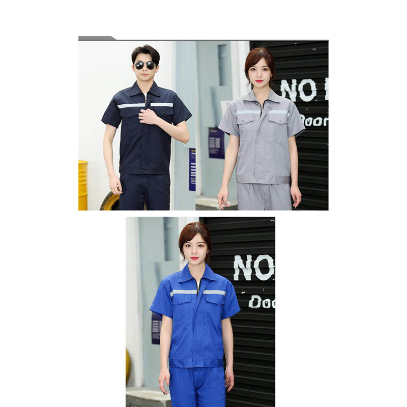 Ropa de trabajo de manga corta de verano traje de hombre herramientas respirantes resistentes al desgaste ropa de reparación de automóviles ropa de taller ropa de trabajo personalizada ropa de protección laboral image 26