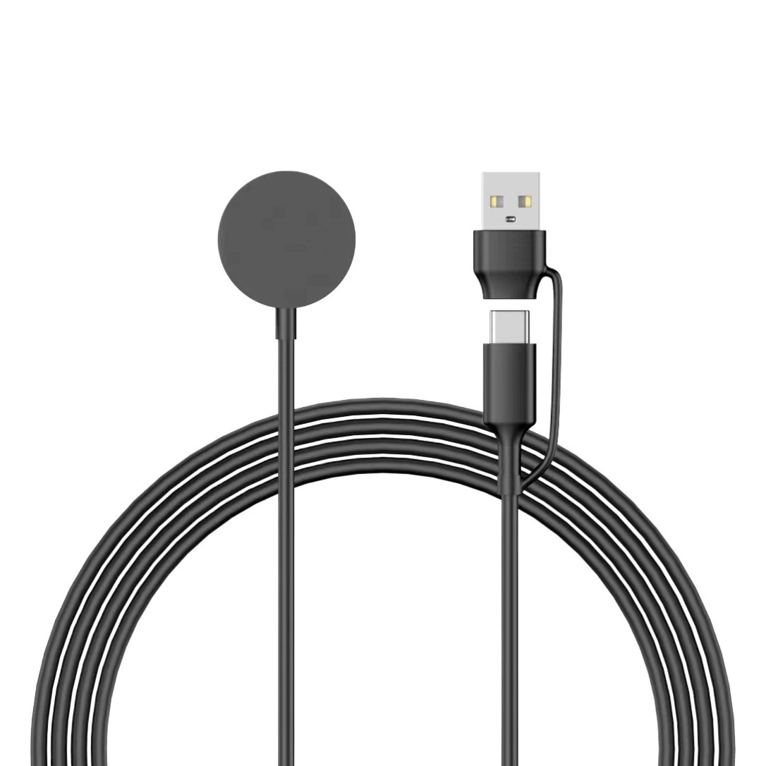 Адаптер для беспроводной зарядки часов «два в одном», кабель для зарядки мобильного телефона и кабель для передачи данных (Wu)