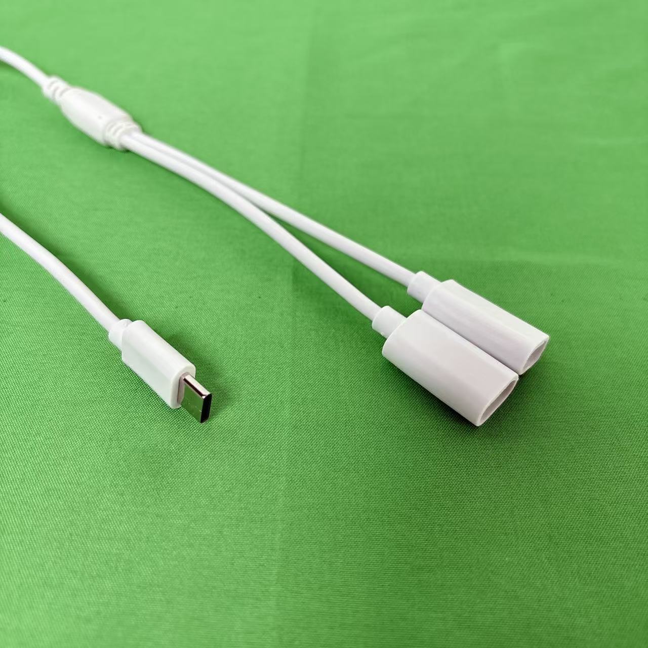 热销typec公转typec母座一拖二延长线摄像头 转接线 一分二充电线