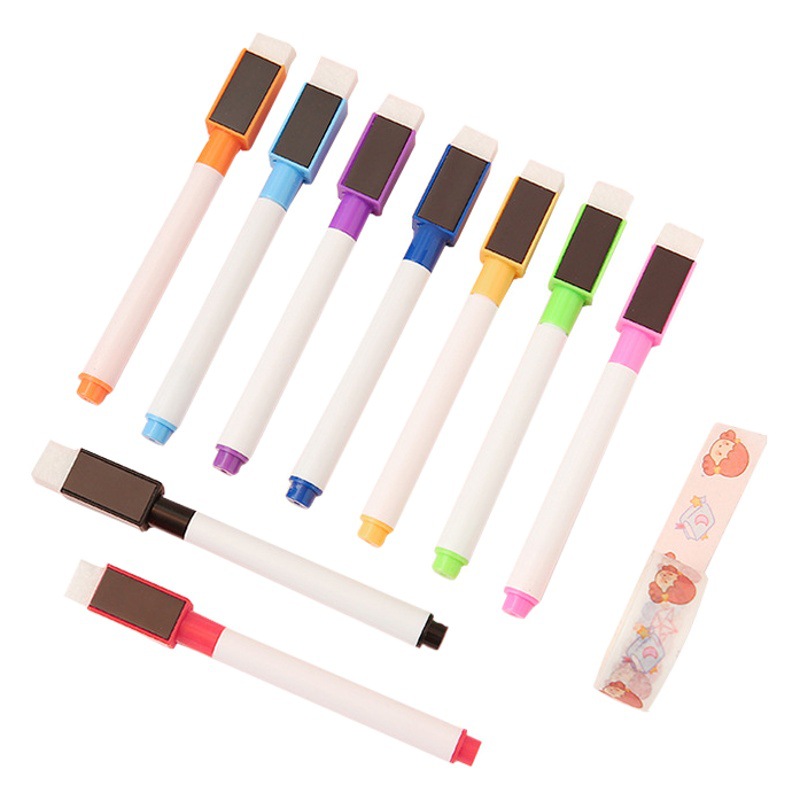 Multi-Colorful Magnetic Erasable Pen Colorful Ink Pen Easy to Write and Easy to Erase Office Magnetic Colorful Ink Whiteboard Pen