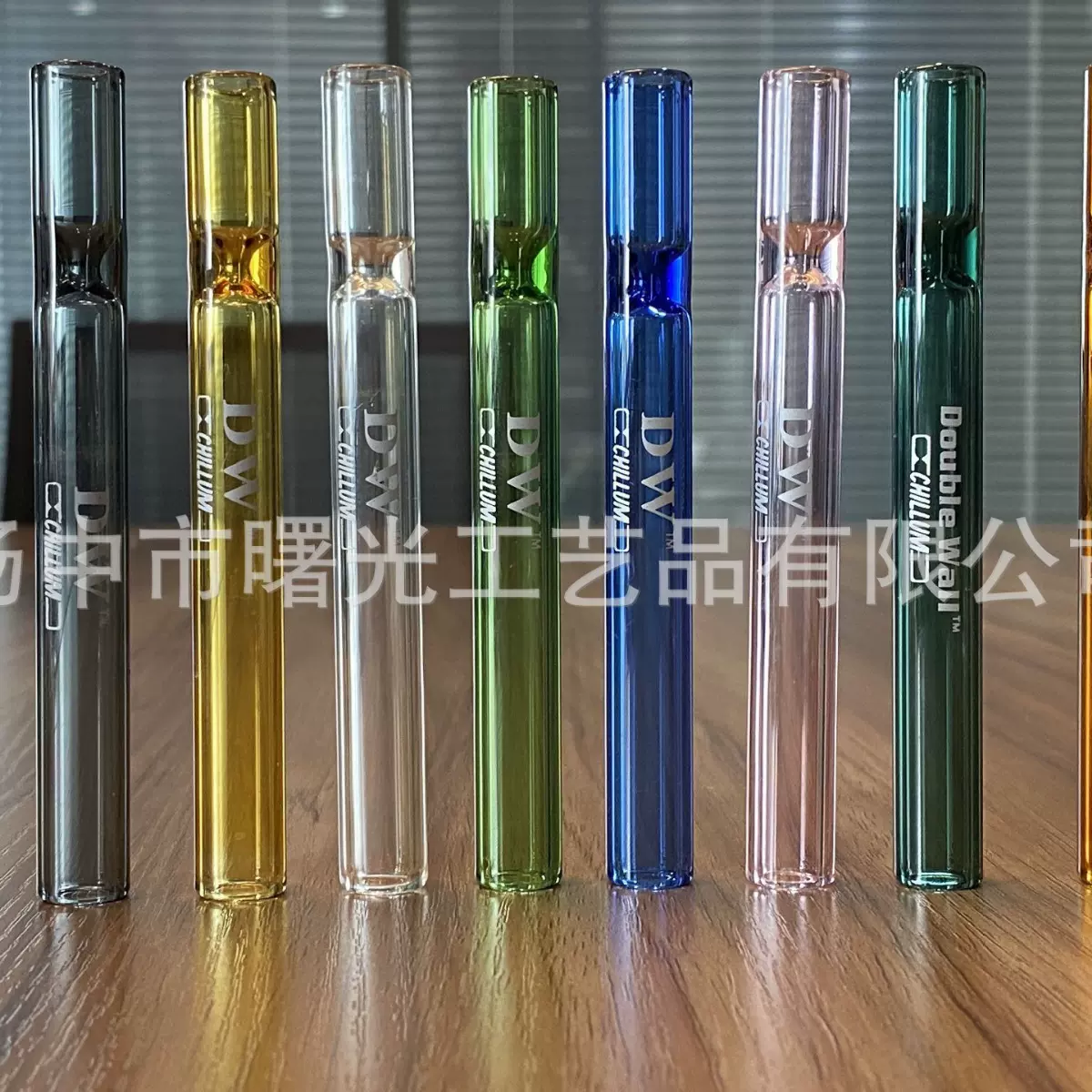 高透明玻璃烟斗直筒多规格吸嘴通用接口创意配件耐热易洁多款尺寸