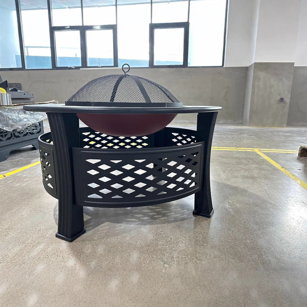 Patio redondo horno de té cocinado hogar horno de barbacoa de carbón BBQ al aire libre conjunto completo de horno de barbacoa