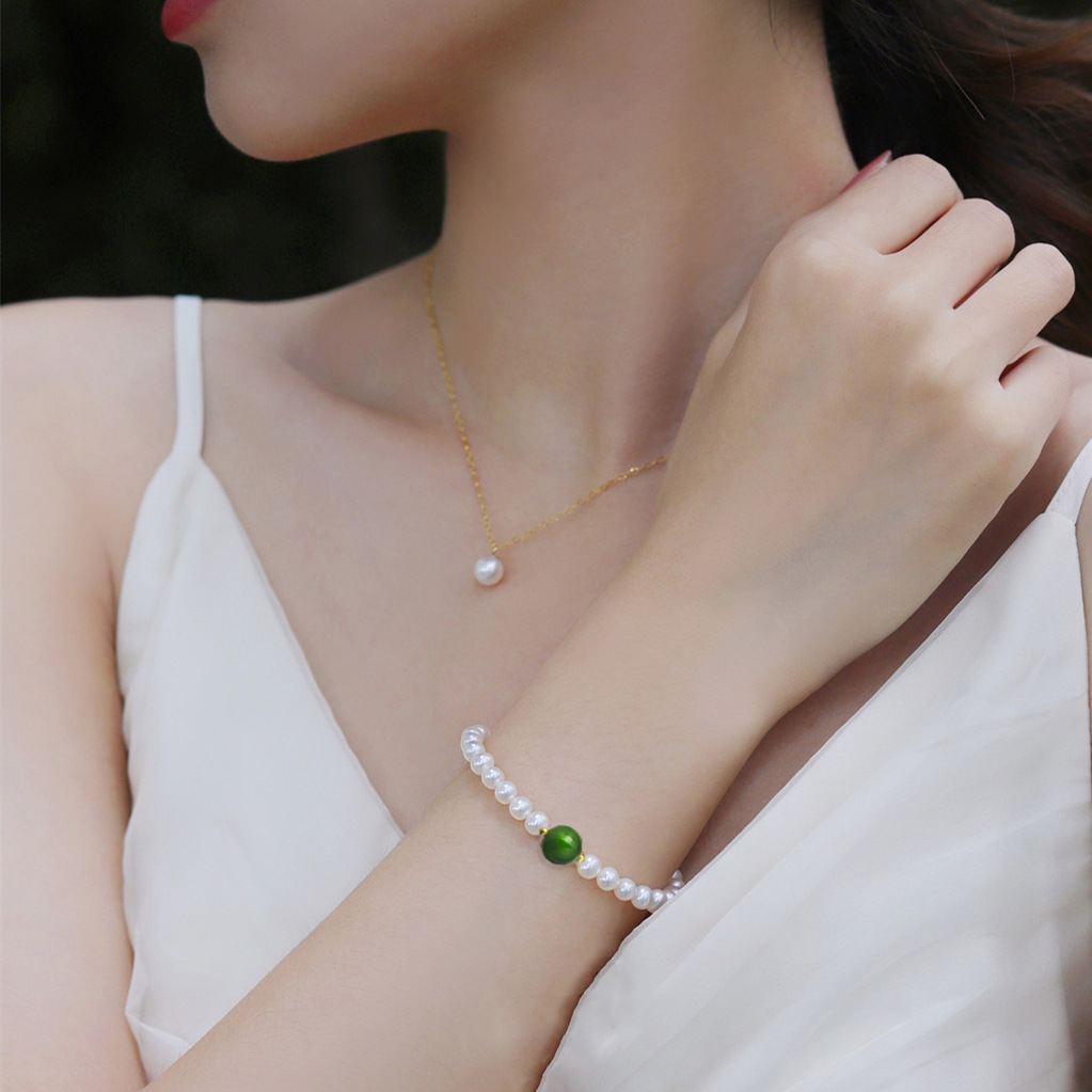 (Wholesale), organic design beaded bracelet pearl, bead bracelet, sophisticated elegant jewelry, trend of season, does not fade, light luxury style