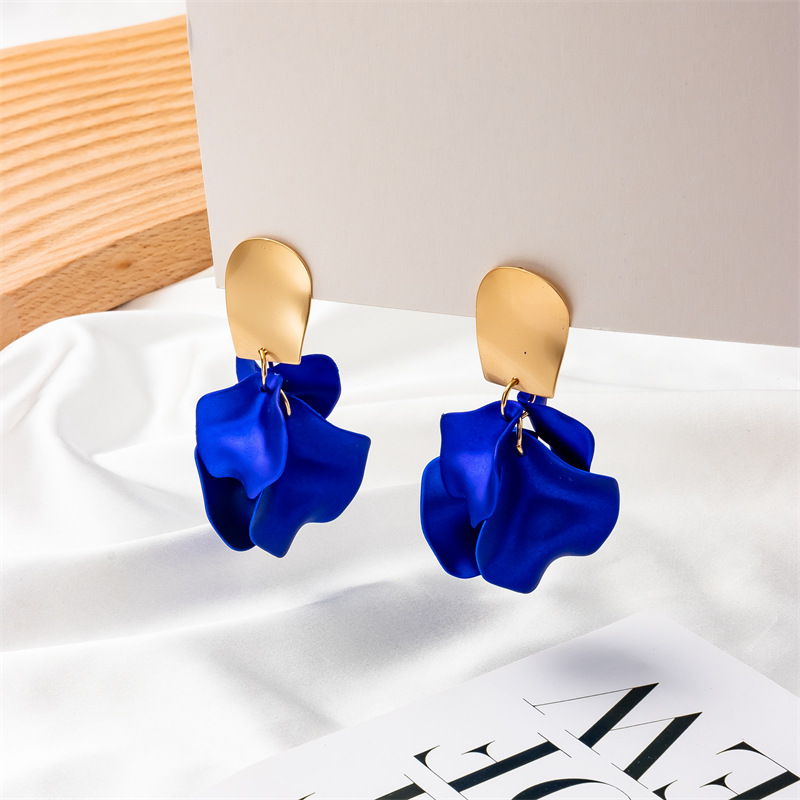 1 Pair Elegant Flower Alloy Plating Women's Drop Earrings display picture 5