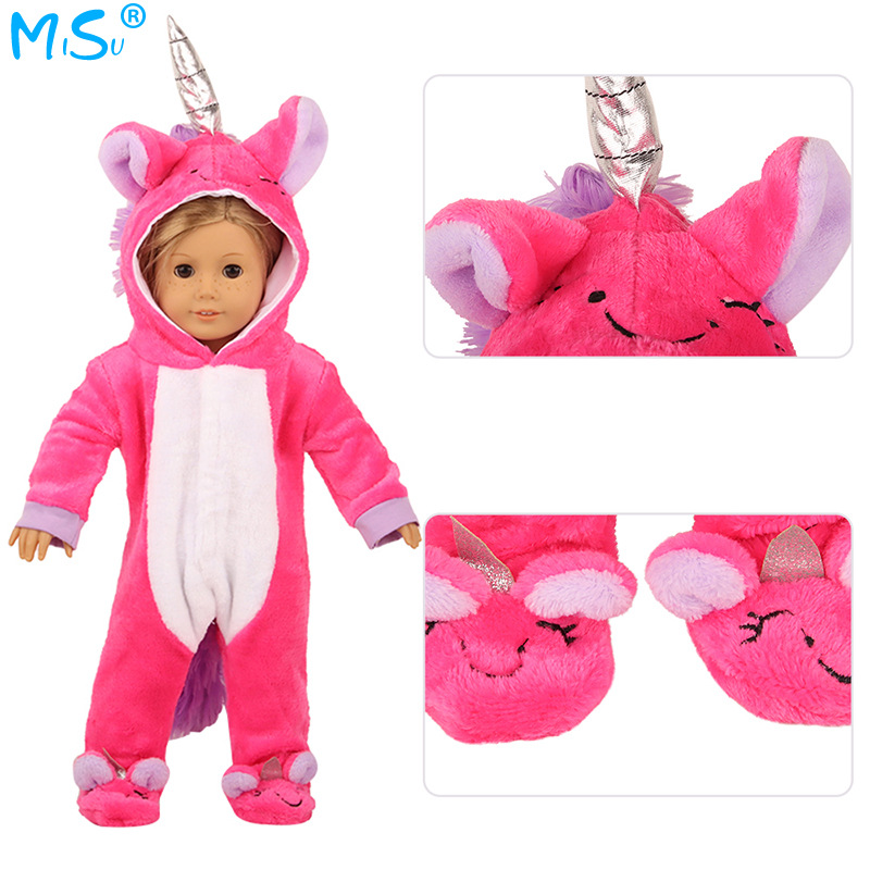 Mi Su nueva ropa de Niña Americana de 18 pulgadas ropa de traje de unicornio vestido de ropa de muñeca caliente transfronteriza