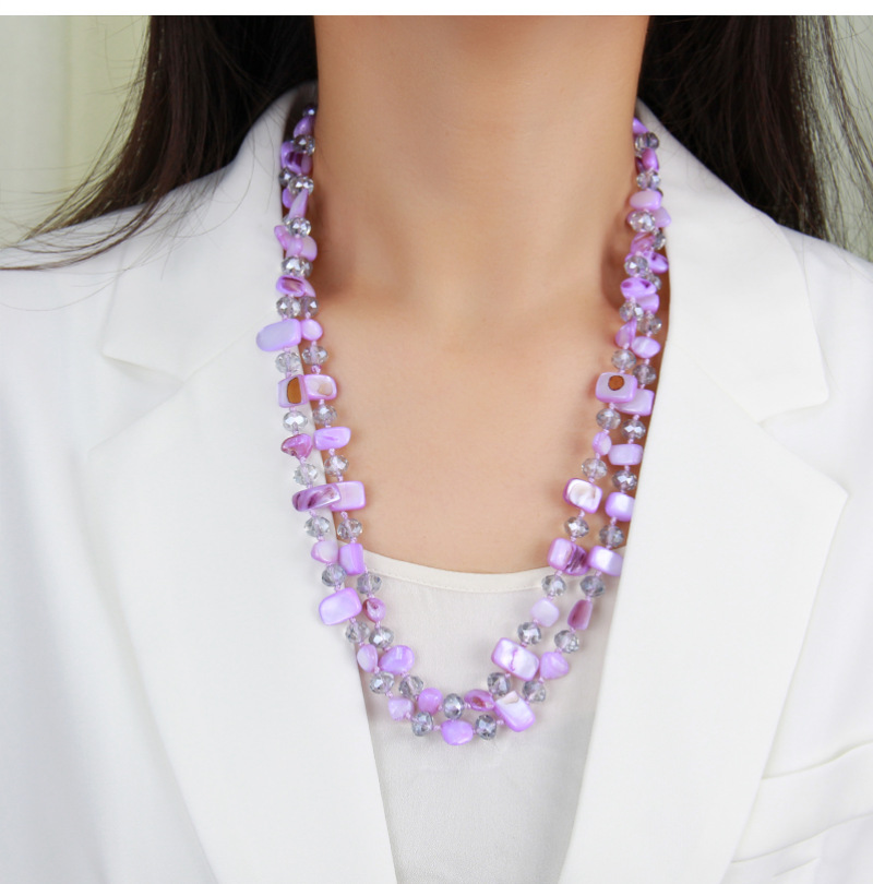 75g Weight Necklace Classification Shell Chain Material Beaded Chain Chain Type 1 Piece Quantity Festival Occasion Shell Material Geometric Pattern Women's Gender Vacation, Simple Style Style Vacation Simple Style Geometric Shell Beaded Chain Beaded Necklaces Wholesale 10