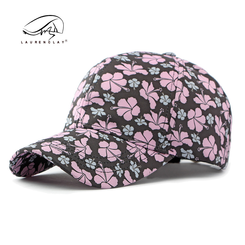 Sombrero de estilo étnico primavera y verano de las mujeres estilo coreano moda flor gorra de béisbol protección solar al aire libre sombrilla Tapa dura marea