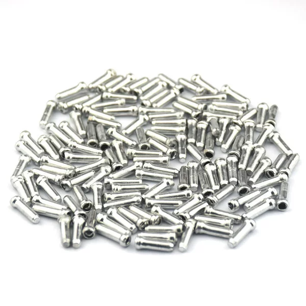 Silver Aluminum Alloy Bicycle Brake Cable End Cap Aluminum Alloy Silver Cable End Cap Inner Cable Sealing Cap