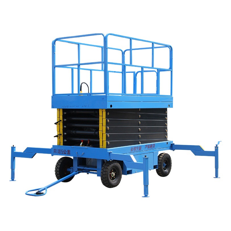 Plataforma de elevación hidráulica móvil del coche de la elevación hidráulica eléctrica de la plataforma de trabajo aéreo de la elevación de tijera 10 m