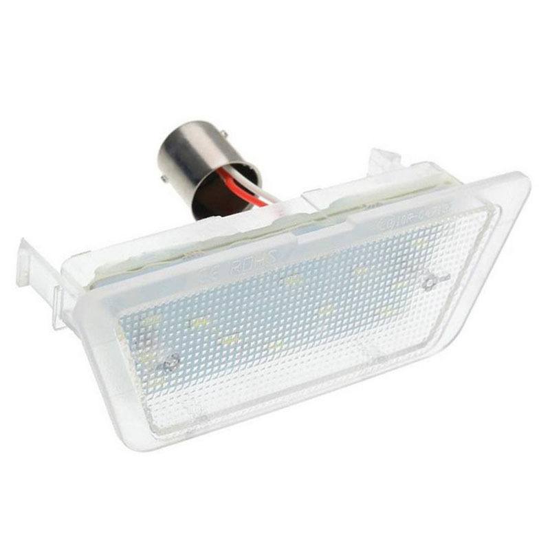 Suitable for Opel Astra G 98-04 license plate lights, 18 LED white lights, transparent frame, 1 piece, a popular item for cross-border sales