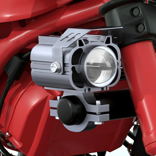 Motorcycle searchlight strong focus beam road-blasting flashing electric bike light ultra-bright LED headlights near and far yellow and white light