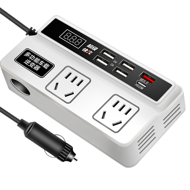 車載インバーター 12V24V汎用 220V変換 車載電圧変換器 トラック用スマート充電コンバーター 省エネ|undefined