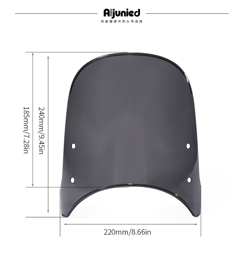 Motorcycle Retro Modified Windshield for CFMOTO 450CLC 23-24