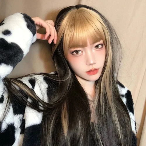 Bangs-dyed wig for female internet celebrity with the same comic bangs, natural invisible, traceless, artificial hair, traceless wig patch
