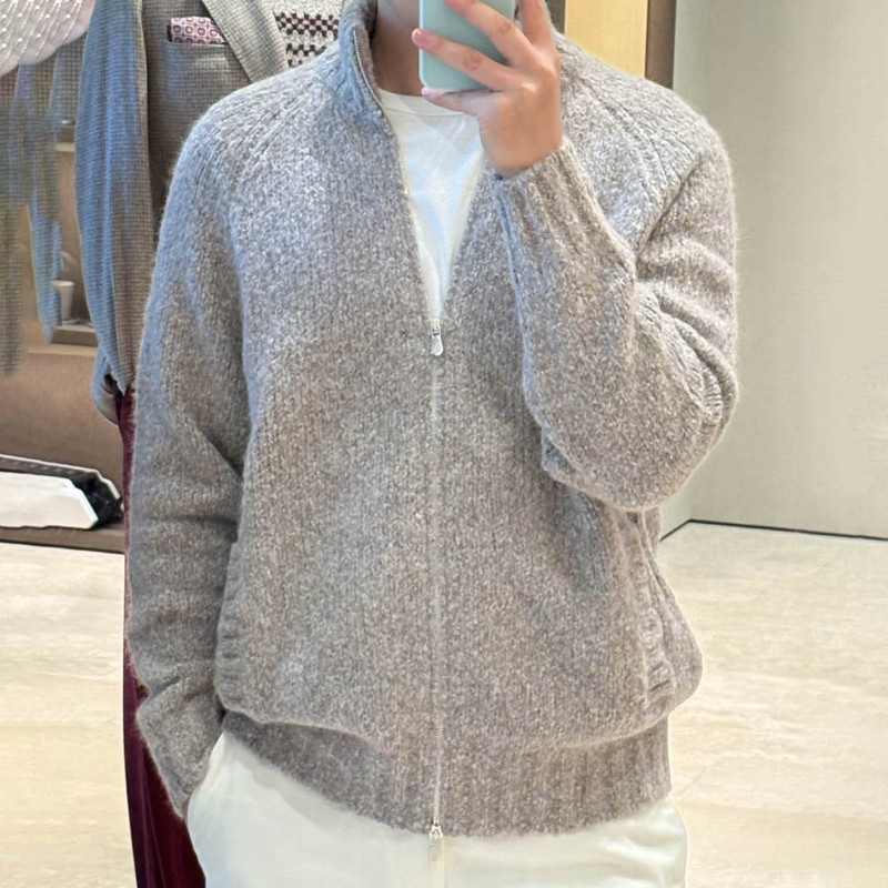 Autonomous Bc Ehhcla Style Alpaca Wool Blend Spring and Autumn Stand Collar Old Money Style Knitted Casual Jacket Sweater Autonomous Bc Ehhcla Style Alpaca Wool Blend Spring and Autumn Stand Collar Old Money Style Knitted Casual Jacket Sweater