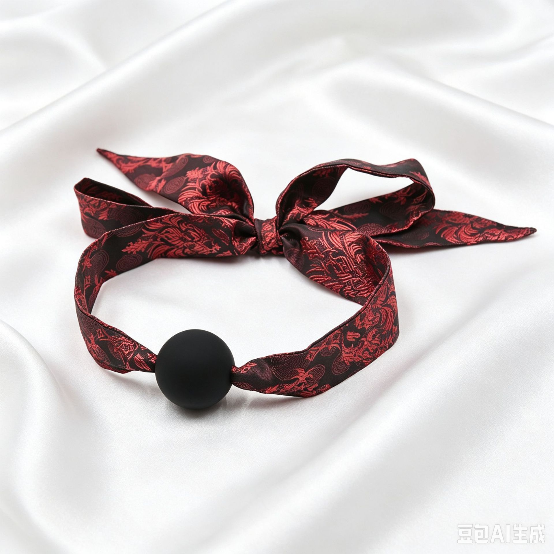 Black Round Silicone Mouth Gag Restraint for Couples — detail image 2