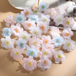 Simulated Cherry Blossom Flowers DIY Small Peony Fake Flowers Headdress Hair Hoop Hairpin Material Clothing Companion Gift Box with Flowers