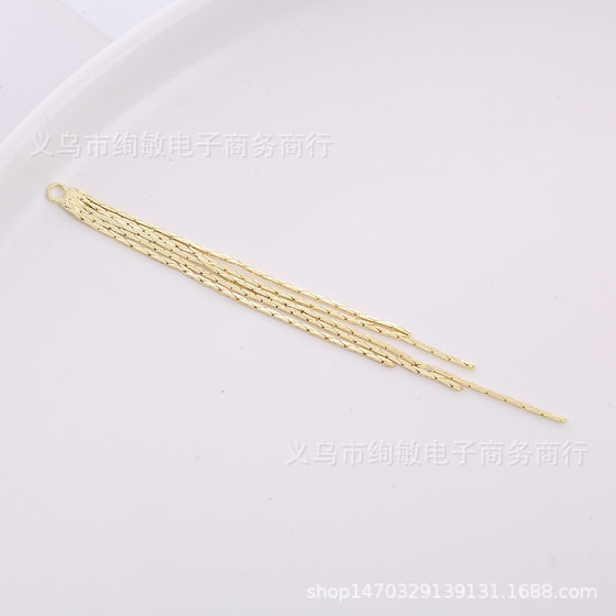 Gold wire chain snake chain long earrings tassel diy garment accessories hair pendant metal earrings accessories