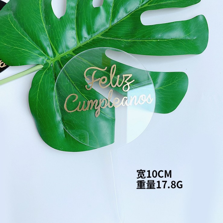 Western dorado redondo transparente