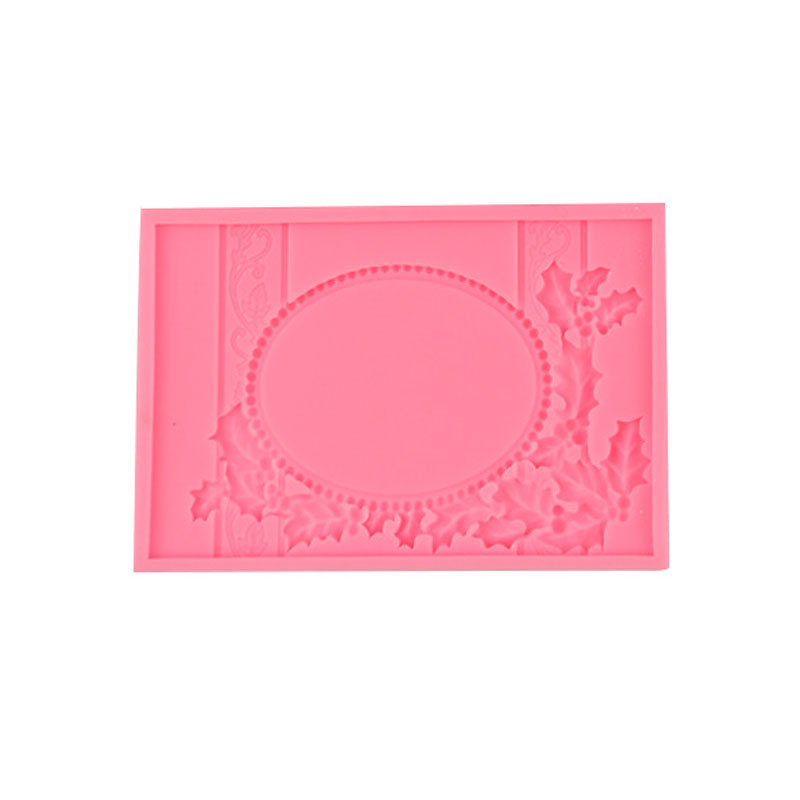 Marco de fotos Molde fondant de silicona europea retro pastel de bricolaje horneado chocolate epoxi accesorios decorativos