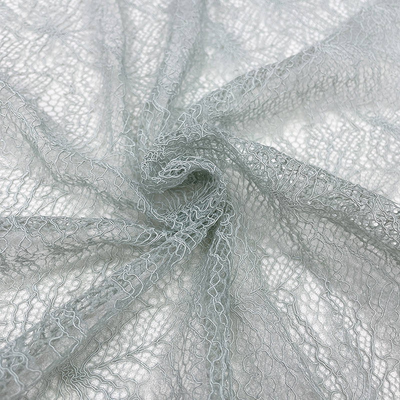 Nylon hilo de algodón tela desordenada tela de araña tela de encaje hueco libélula tela de encaje de punto camiseta equipaje paño decorativo