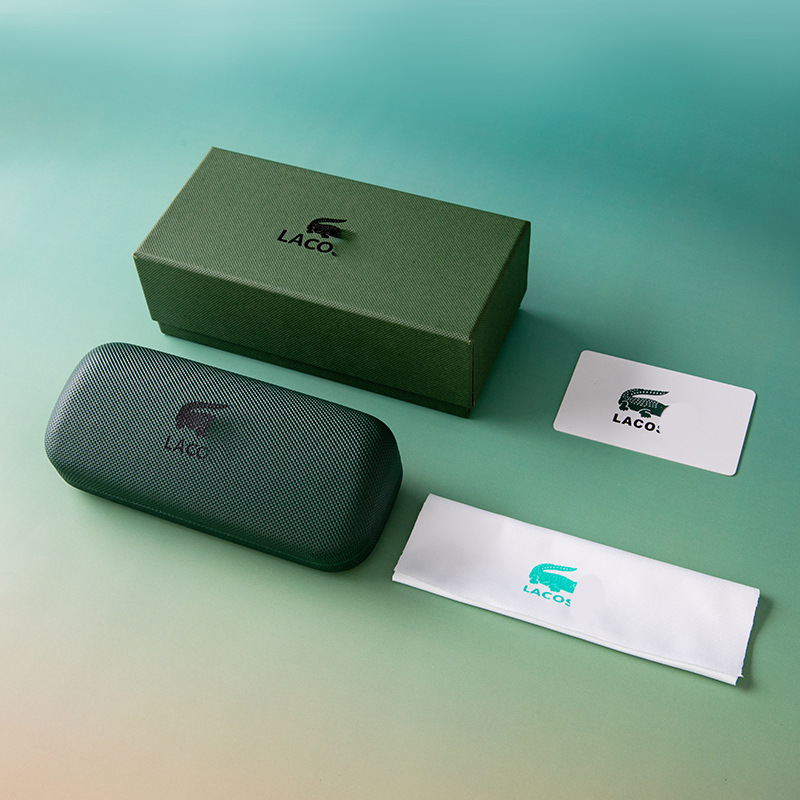 Manufacturer Supplies Leather Glasses Case, Dark Green Sunglasses Case, Sunglasses Storage Box, Portable Sunglasses Storage