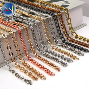 Ready Stock with Hook Buckle Metal Bag Chain Shoulder Crossbody Bag Chain Shoulder Strap Women's Bag Aluminum Chain Complete Specifications