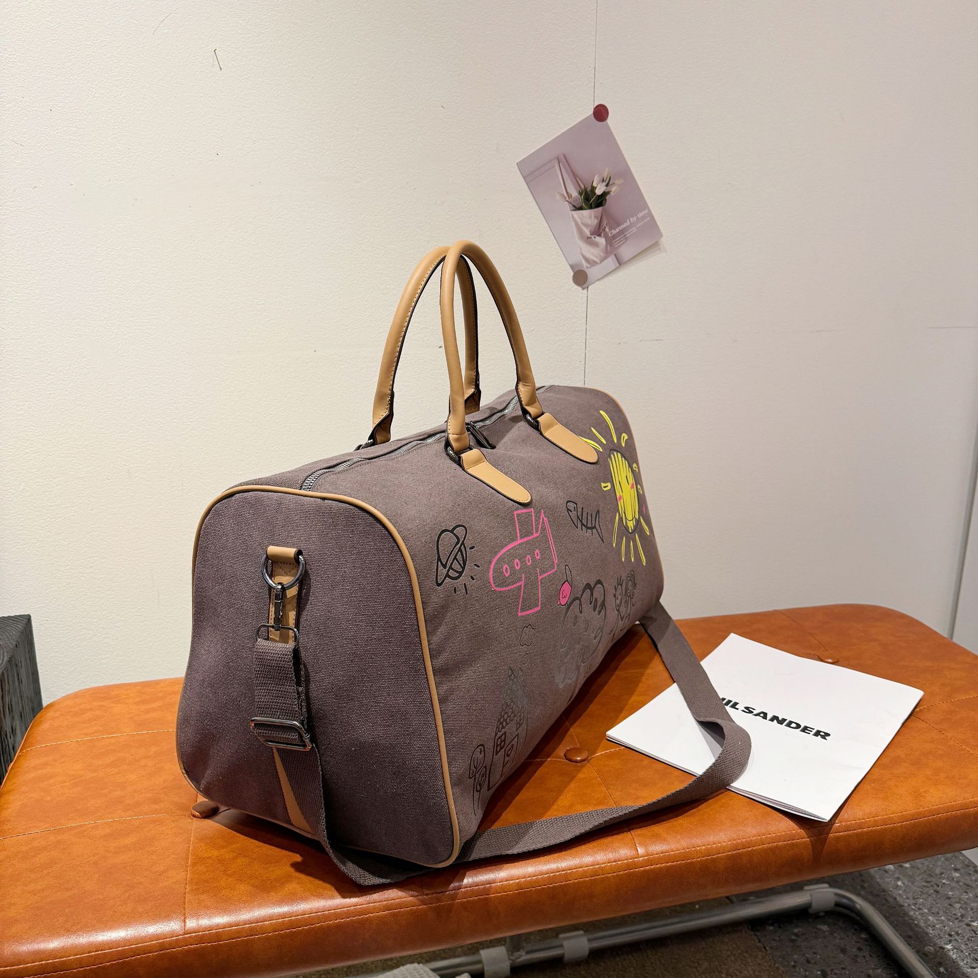 Nueva bolsa de viaje de Graffiti de viaje de viaje de negocios de moda bolsa de lona al aire libre ocio de gran capacidad bolsa de mensajero portátil al por mayor