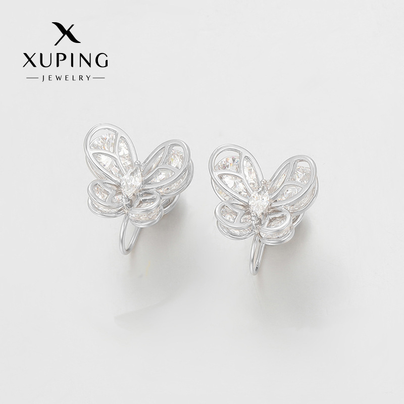 Xuping simple diaria fácil de usar doble mariposa mosquito incienso bandeja de orejas de moda elegante dulce ligera orejas de lujo al por mayor