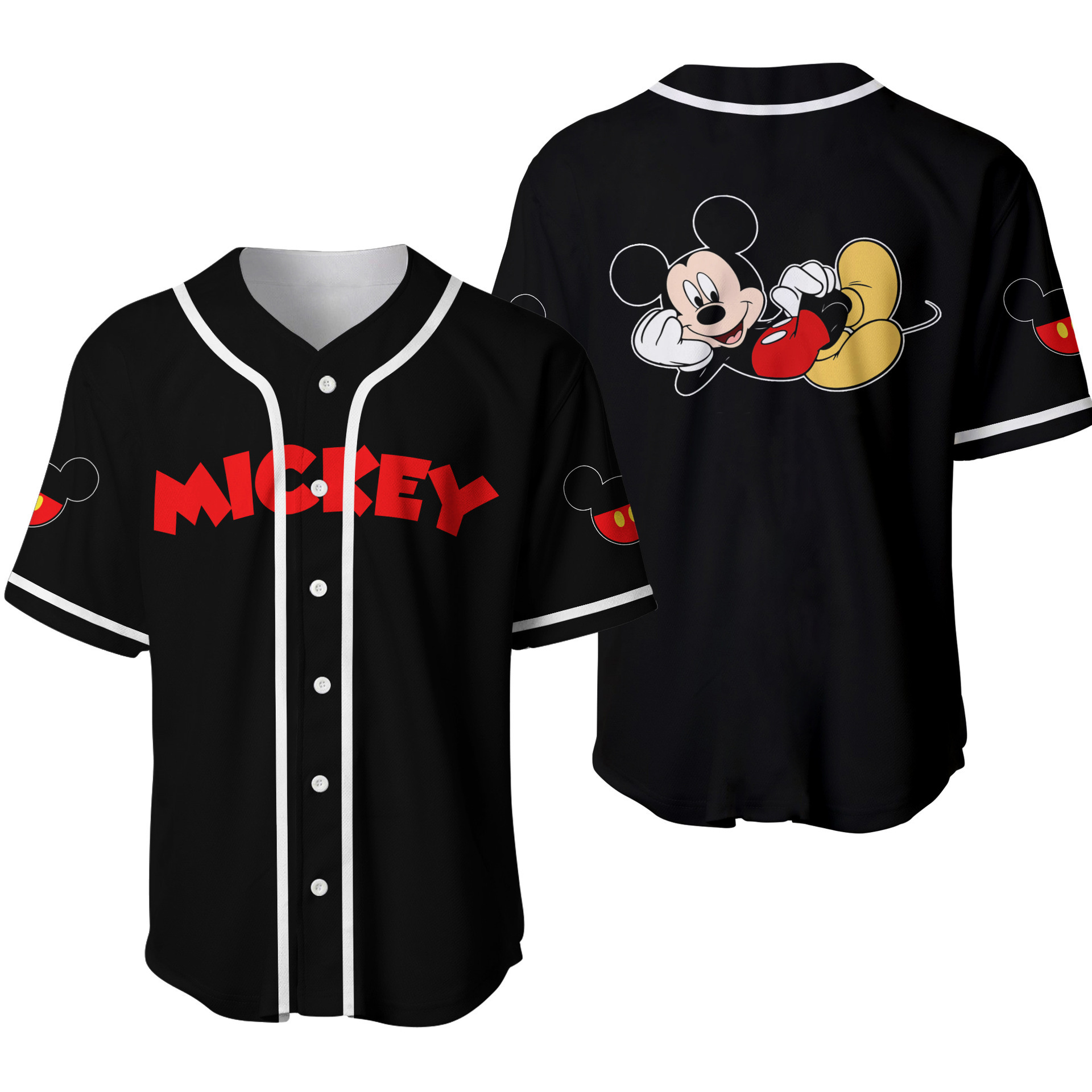 Traje de béisbol con estampado 3D de letras de Hello Kitty, jersey de manga corta, cuello redondo, cárdigan con botones, traje de bola fino