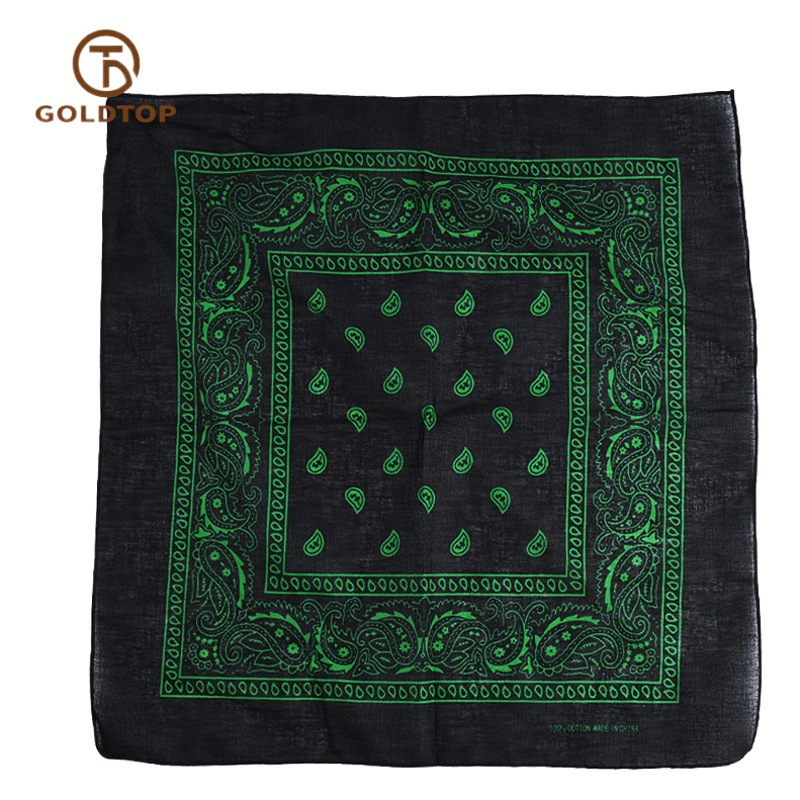 Factory direct supply magic headscarf cotton cashew flower square Paisley spot wholesale outdoor sports headscarf mask
