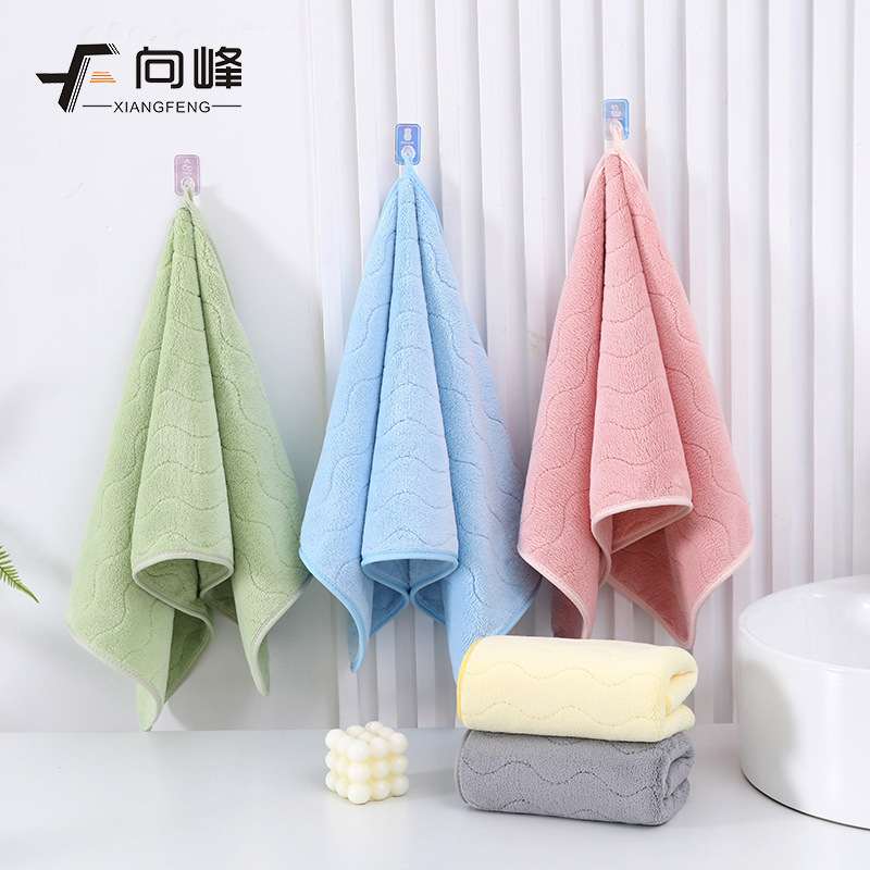 Xiangfeng New Product Coral Velvet Water Pattern Towel Large Bath Towel Soft and Absorbent Home Household Adult Towel Wholesale Xiangfeng New Product Coral Velvet Water Pattern Towel Large Bath Towel Soft and Absorbent Home Household Adult Towel Wholesale