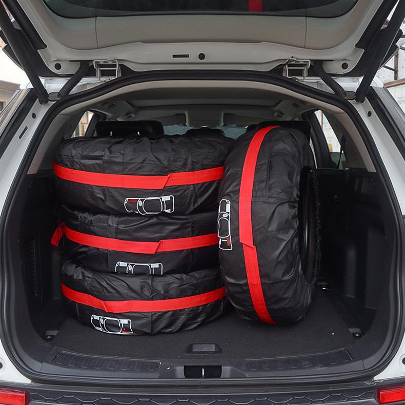 Factory Direct Sale 210D Oxford Cloth Adjustable Car Tire Cover Snow Cover Wheel Hub Spare Tire Sun Protection Dust Cover