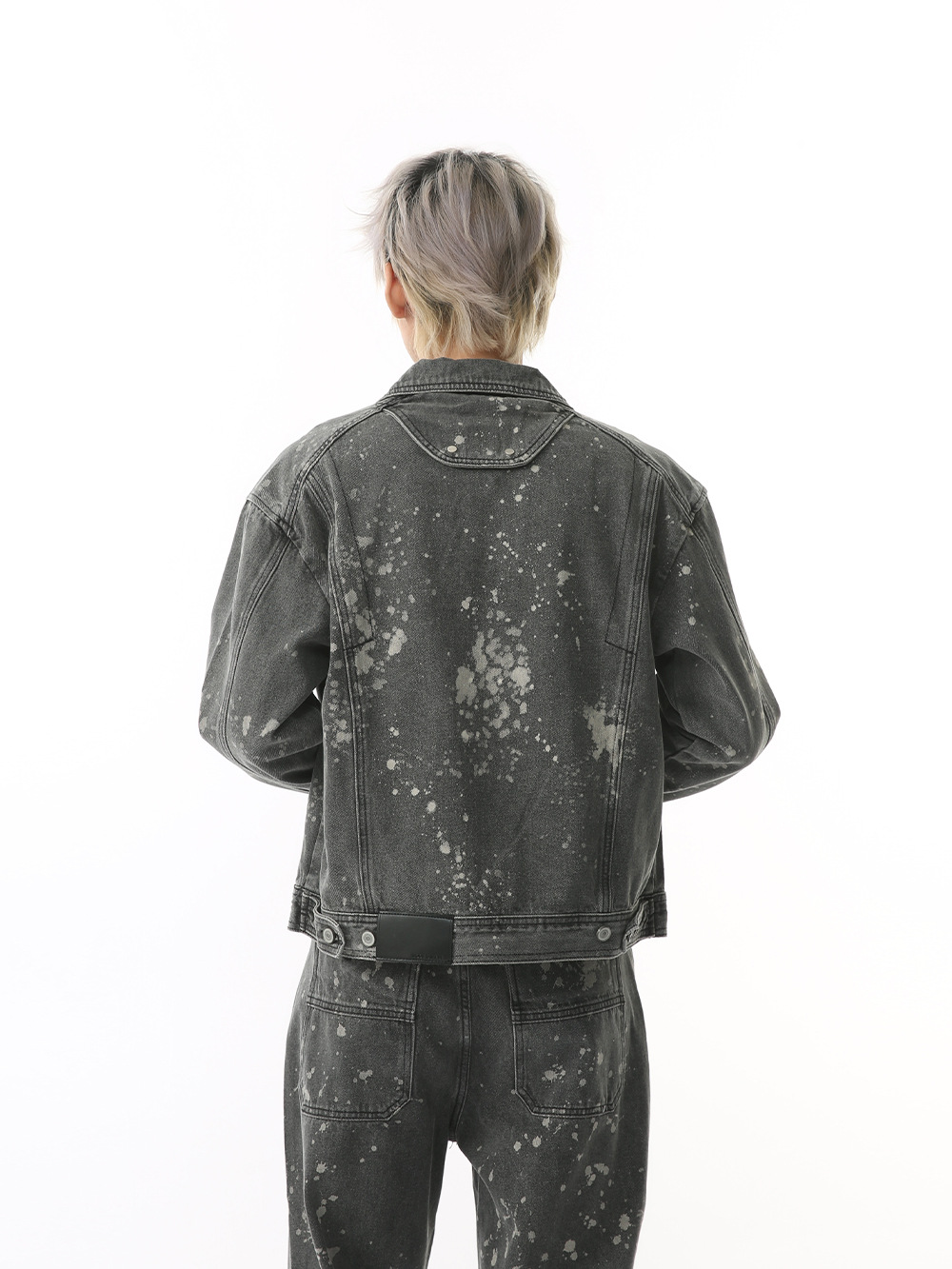 MTLCLOTHES Hombres| American Street Tinting Retro Make Old Shirt Suelt Jeans Casual Set