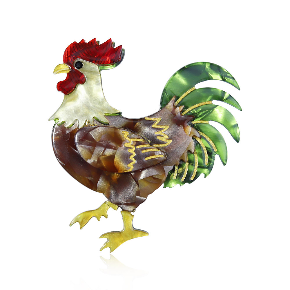 Holiday, Daily Occasion Simple Style Classic Style Pin Cock Arylic Stoving Varnish Unisex Brooches