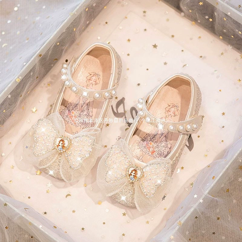 Туфли для девочек, туфли принцессы, новые летние детские туфли с кристаллами, туфли на мягкой подошве, маленькие кожаные туфли для маленьких девочек, весенние и осенние модели.
