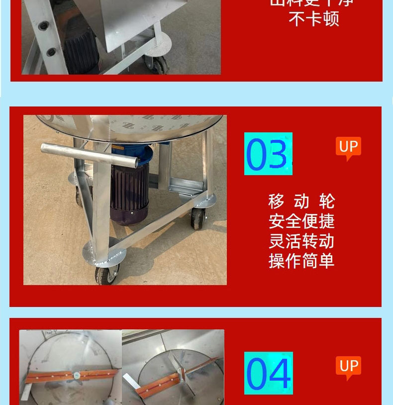不锈钢平口搅拌机饲料颗粒草料混合机白糖淀粉化工原料立式搅拌机