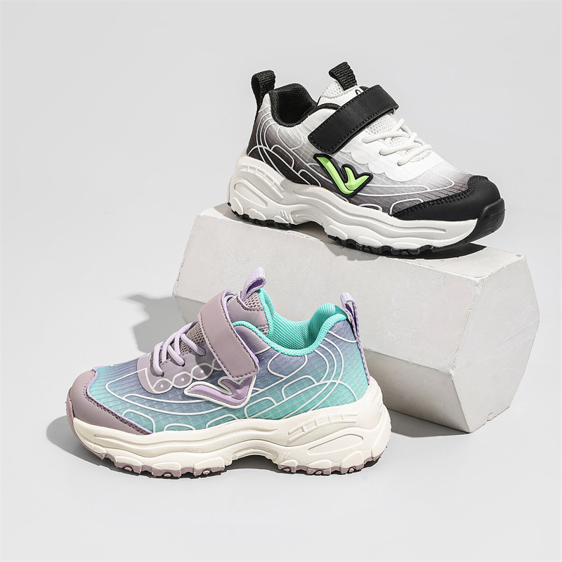 Forår og efterår nye børns åndbare mesh-overflade afslappede løbesko efterår pige daddy sko_voghion.com