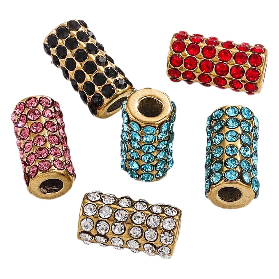 Accesorios de bricolaje hechos a mano cuerda trenzada con cuentas material joyería punto completo diamante retro Moda Africana agujero grande 3mm