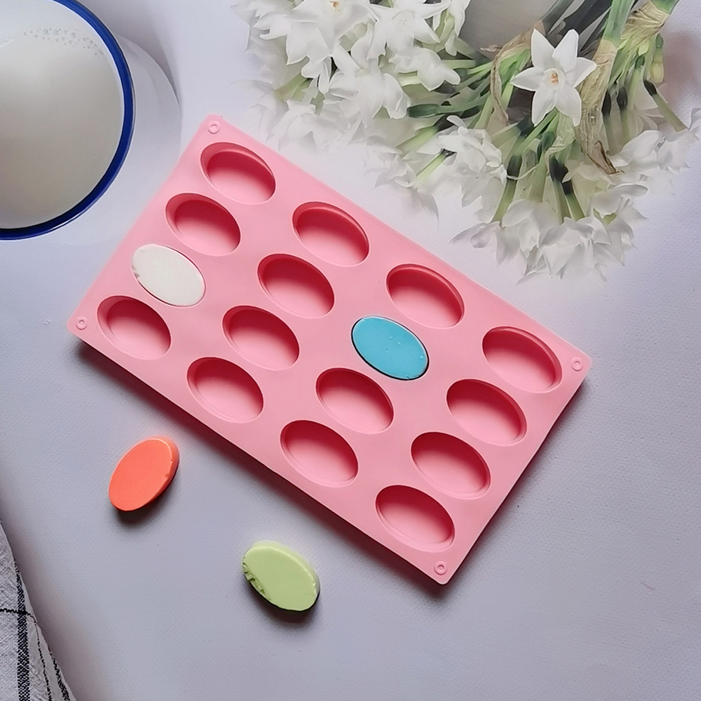 Nuevo modelo 16 oval 574 molde de silicona donut chocolate DIY helado pudín postre molde huevo