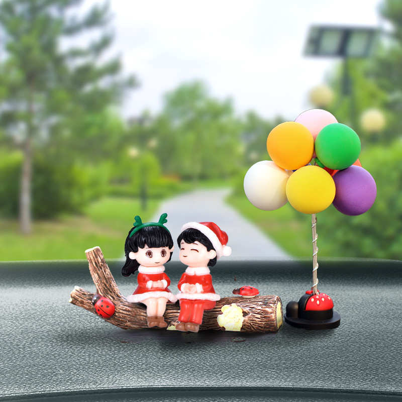 Coche de Navidad Consola central de coche Decoración de pareja linda creativa Decoración de escritorio de muñeca creativa de Navidad transfronteriza