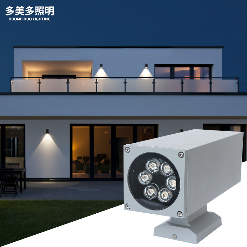 Factory direct led square wall lamp outdoor up and down luminous double head wall lamp corridor corridor waterproof single head wall lamp